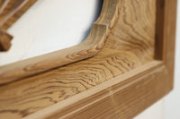 扇と鯉が艶やかな木地色の彫刻欄間 E8867ab 在庫(a:売約済 b:1)枚