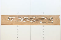 趣きある和の情景が描かれた彫刻欄間素材 E8870 在庫1枚