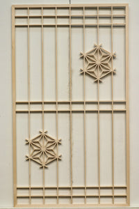 麻の葉組子の並びも美しい建具素材 E8886ab 在庫(a:0 b:7)枚 【奈良県建具屋さんデッドストックシリーズ】