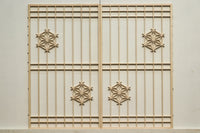 麻の葉組子の並びも美しい建具素材 E8886ab 在庫(a:0 b:7)枚 【奈良県建具屋さんデッドストックシリーズ】