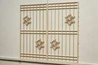 麻の葉組子の並びも美しい建具素材 E8886ab 在庫(a:0 b:7)枚 【奈良県建具屋さんデッドストックシリーズ】