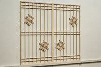 麻の葉組子の並びも美しい建具素材 E8886ab 在庫(a:0 b:7)枚 【奈良県建具屋さんデッドストックシリーズ】