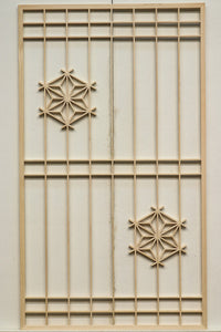 麻の葉組子の並びも美しい建具素材 E8886ab 在庫(a:0 b:7)枚 【奈良県建具屋さんデッドストックシリーズ】