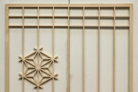 麻の葉組子の並びも美しい建具素材 E8886ab 在庫(a:0 b:7)枚 【奈良県建具屋さんデッドストックシリーズ】