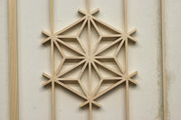 麻の葉組子の並びも美しい建具素材 E8886ab 在庫(a:0 b:7)枚 【奈良県建具屋さんデッドストックシリーズ】