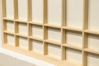 木地色格子に麻の葉組子が素敵な建具素材 E8890ab 在庫(a:10 b:10)枚 【奈良県建具屋さんデッドストックシリーズ】