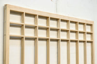 木地色格子に麻の葉組子が素敵な建具素材 E8890ab 在庫(a:10 b:10)枚 【奈良県建具屋さんデッドストックシリーズ】