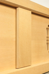 唐獅子牡丹を描いた木地色の欄間 E9721 在庫1枚