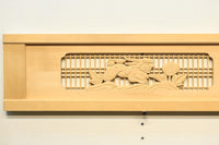 唐獅子牡丹を描いた木地色の欄間 E9721 在庫1枚