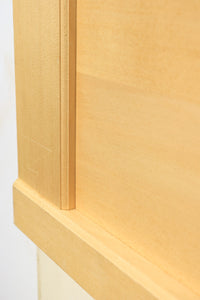 唐獅子牡丹を描いた木地色の欄間 E9721 在庫1枚