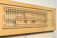 唐獅子牡丹を描いた木地色の欄間 E9721 在庫1枚