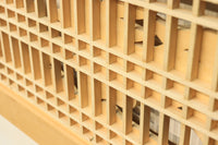 唐獅子牡丹を描いた木地色の欄間 E9721 在庫1枚