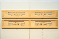 唐獅子牡丹を描いた木地色の欄間 E9721 在庫1枚