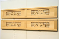 唐獅子牡丹を描いた木地色の欄間 E9721 在庫1枚