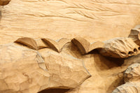 厚み100ミリ!! 重厚感溢れる木地色の深彫り彫刻欄間 EZ1081ab 在庫(a:0 b:1)枚