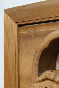 厚み100ミリ!! 重厚感溢れる木地色の深彫り彫刻欄間 EZ1081ab 在庫(a:0 b:1)枚