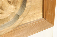 厚み100ミリ!! 重厚感溢れる木地色の深彫り彫刻欄間 EZ1081ab 在庫(a:0 b:1)枚