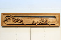 厚み100ミリ!! 重厚感溢れる木地色の深彫り彫刻欄間 EZ1081ab 在庫(a:0 b:1)枚