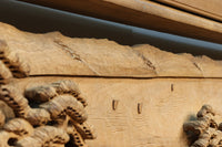 厚み100ミリ!! 重厚感溢れる木地色の深彫り彫刻欄間 EZ1081ab 在庫(a:0 b:1)枚