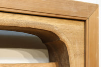 厚み100ミリ!! 重厚感溢れる木地色の深彫り彫刻欄間 EZ1081ab 在庫(a:0 b:1)枚