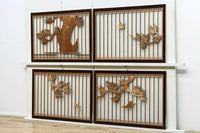 風情ある松の風景を描いたスリガラス入り建具 EZ1147abcd 在庫(a:0 b:1 c:0 d:0)枚