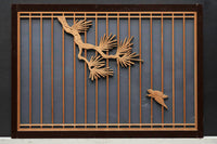 風情ある松の風景を描いたスリガラス入り建具 EZ1147abcd 在庫(a:0 b:1 c:0 d:0)枚