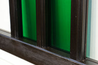 お洒落なストライプ柄の中型ガラス欄間 EZ1221 在庫1枚