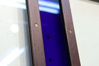 お洒落なストライプ柄の中型ガラス欄間 EZ1221 在庫1枚