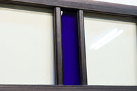 お洒落なストライプ柄の中型ガラス欄間 EZ1221 在庫1枚