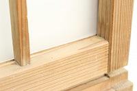 竹雀を描いた風流なスリガラス入り欄間・書院セット EZ1228 在庫3枚1組