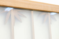 竹雀を描いた風流なスリガラス入り欄間・書院セット EZ1228 在庫3枚1組