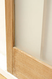 竹雀を描いた風流なスリガラス入り欄間・書院セット EZ1228 在庫3枚1組