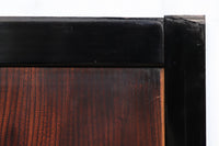 幅890ミリ 黒框枠で纏めた上品な面持ちの極上一枚板けやき板戸 F7620 在庫2枚1組