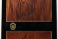 幅890ミリ 黒框枠で纏めた上品な面持ちの極上一枚板けやき板戸 F7620 在庫2枚1組