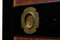 幅890ミリ 黒框枠で纏めた上品な面持ちの極上一枚板けやき板戸 F7620 在庫2枚1組