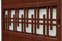 幅930ミリ 変わりデザイン!! 透かし格子にスリガラス入り全面平格子戸 F7832 1枚