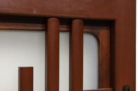 幅930ミリ 変わりデザイン!! 透かし格子にスリガラス入り全面平格子戸 F7832 1枚