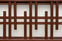 幅930ミリ 変わりデザイン!! 透かし格子にスリガラス入り全面平格子戸 F7832 1枚