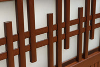 幅930ミリ 変わりデザイン!! 透かし格子にスリガラス入り全面平格子戸 F7832 1枚