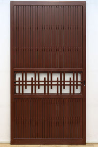 幅930ミリ 変わりデザイン!! 透かし格子にスリガラス入り全面平格子戸 F7832 1枚