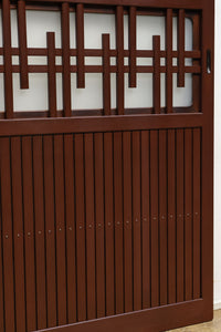 幅930ミリ 変わりデザイン!! 透かし格子にスリガラス入り全面平格子戸 F7832 1枚