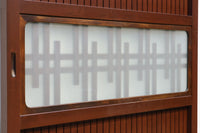 幅930ミリ 変わりデザイン!! 透かし格子にスリガラス入り全面平格子戸 F7832 1枚