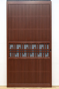 幅930ミリ 変わりデザイン!! 透かし格子にスリガラス入り全面平格子戸 F7832 1枚