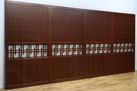 幅930ミリ 変わりデザイン!! 透かし格子にスリガラス入り全面平格子戸 F7832 1枚