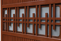 幅930ミリ 変わりデザイン!! 透かし格子にスリガラス入り全面平格子戸 F7832 1枚