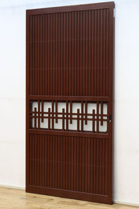 幅930ミリ 変わりデザイン!! 透かし格子にスリガラス入り全面平格子戸 F7832 1枚