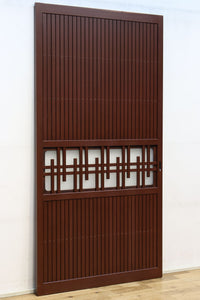 幅930ミリ 変わりデザイン!! 透かし格子にスリガラス入り全面平格子戸 F7832 1枚