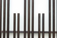 【ご精算用】幅695ミリ,高さ1825ミリ 丸みのある格子がお洒落なスリガラス入り格子戸 F7865 在庫1枚