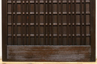 【ご精算用】幅695ミリ,高さ1825ミリ 丸みのある格子がお洒落なスリガラス入り格子戸 F7865 在庫1枚