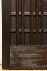 【ご精算用】幅695ミリ,高さ1825ミリ 丸みのある格子がお洒落なスリガラス入り格子戸 F7865 在庫1枚